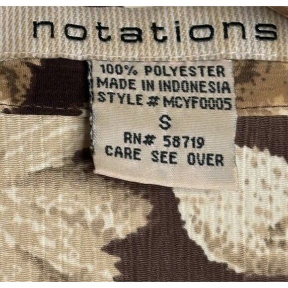 Vintage Notations Button Up Hawaiian Tropical Size Small Y2K Blouse Floral - Picture 6 of 8